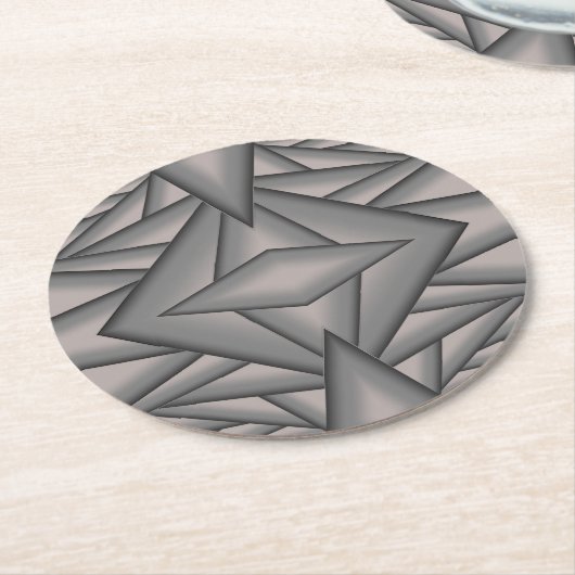 Abstrakte Kunst im Zeitalter gefroren Runder Pappuntersetzer (Angewinkelt)