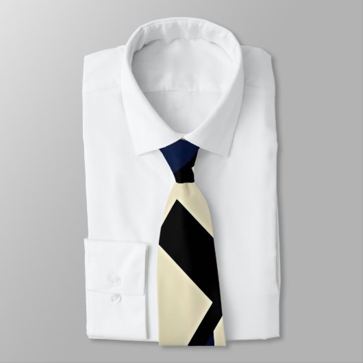 Abstrakte Kunst in Blau und Schwarz Krawatte (Gebunden)