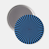 Abstrakte Kunst in Blau und Schwarz Magnet (Vorderseite/Rückseite)