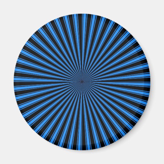 Abstrakte Kunst in Blau und Schwarz Magnet (Vorne)