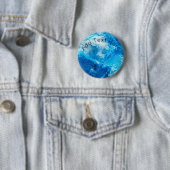Abstrakte Kunst in Blau und Weiß Button (Beispiel)