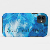 Abstrakte Kunst in Blau und Weiß Case-Mate iPhone Hülle (Rückseite (Horizontal))