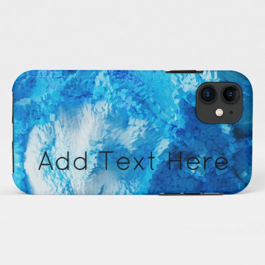 Abstrakte Kunst in Blau und Weiß Case-Mate iPhone Hülle (Rückseite (Horizontal))