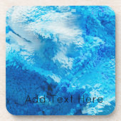 Abstrakte Kunst in Blau und Weiß Getränkeuntersetzer (Vorderseite)