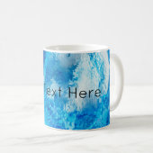 Abstrakte Kunst in Blau und Weiß Kaffeetasse (VorderseiteRechts)