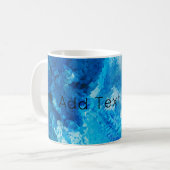 Abstrakte Kunst in Blau und Weiß Kaffeetasse (Vorderseite Links)
