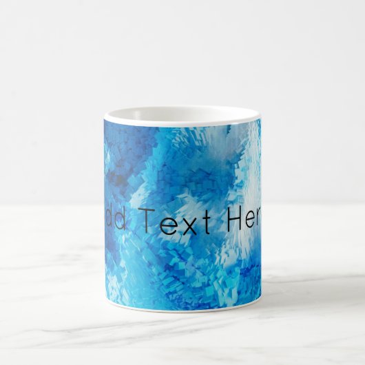 Abstrakte Kunst in Blau und Weiß Kaffeetasse (Mittel)