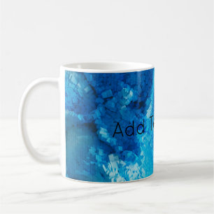 Abstrakte Kunst in Blau und Weiß Kaffeetasse
