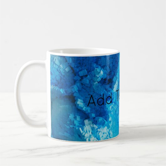 Abstrakte Kunst in Blau und Weiß Kaffeetasse (Links)