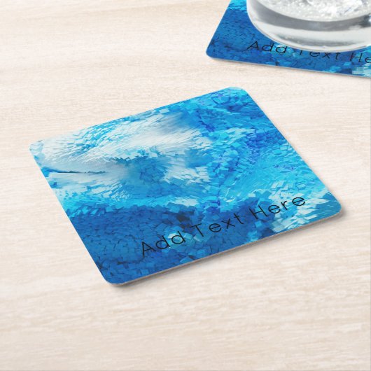 Abstrakte Kunst in Blau und Weiß Rechteckiger Pappuntersetzer (angewinkelt)