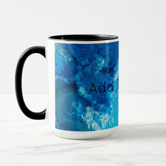 Abstrakte Kunst in Blau und Weiß Tasse (Links)