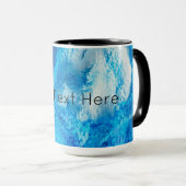 Abstrakte Kunst in Blau und Weiß Tasse (VorderseiteRechts)