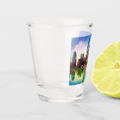 Abstrakte Kunst in Dallas Schnapsglas (Links)