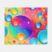 Abstrakte Kunst in den Farben Fleecedecke (Vorderseite (Horizontal))