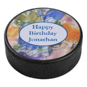 Abstrakte Kunst in der Farbgestaltung Eishockey Puck (3/4)