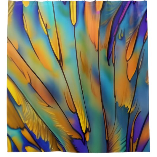 Abstrakte Kunst in der Glasbranche Duschvorhang (Vorderseite)