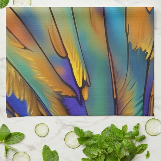 Abstrakte Kunst in der Glasbranche Geschirrtuch (Gefaltet)