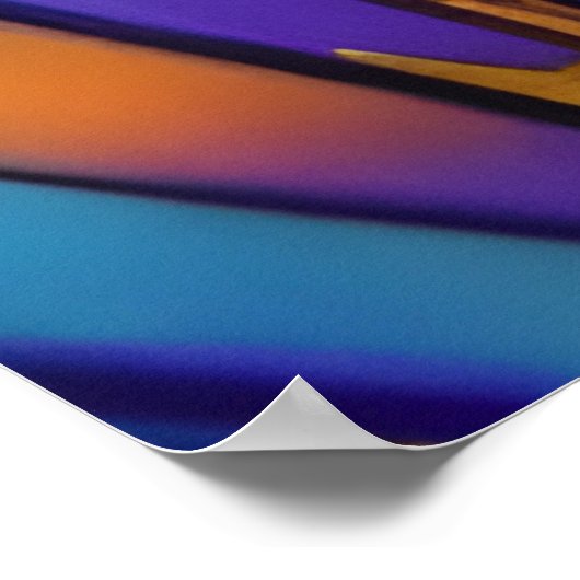 Abstrakte Kunst in der Glasbranche Poster (Ecke)