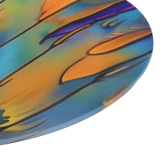 Abstrakte Kunst in der Glasbranche Schneidebrett (Ecke)