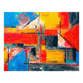 Abstrakte Kunst in der Stadt Fotodruck