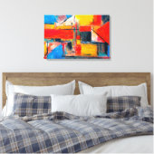 Abstrakte Kunst in der Stadt Leinwanddruck (Insitu (Schlafzimmer))