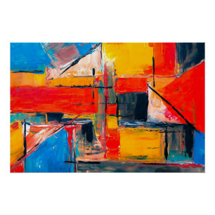 Abstrakte Kunst in der Stadt Poster