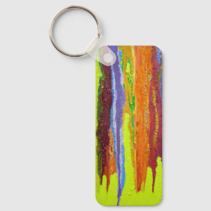 Abstrakte Kunst in Gelb Schlüsselanhänger