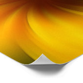 Abstrakte Kunst in Gelb und Braun Poster (Ecke)