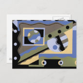 Abstrakte Kunst in Geometrien Postkarte (Vorne/Hinten)