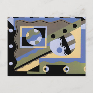Abstrakte Kunst in Geometrien Postkarte