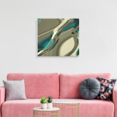 Abstrakte Kunst in Grau und Blau Leinwanddruck (Insitu (Wohnzimmer))