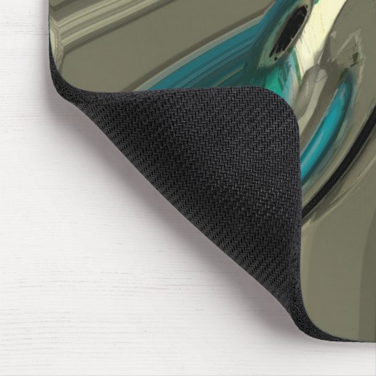 Abstrakte Kunst in Grau und Blau Mousepad (Ecke)