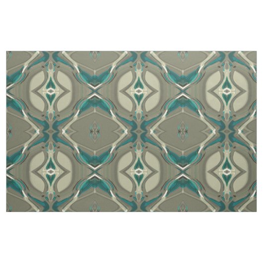 Abstrakte Kunst in Grau und Blau Stoff (Fat Quarter (45,7 x 55,9 cm))