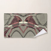Abstrakte Kunst in Grau und Rot Badhandtuch Set (Handtuch)