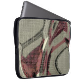 Abstrakte Kunst in Grau und Rot Laptopschutzhülle (Vorne Rechts)