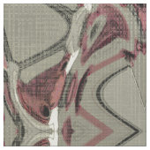 Abstrakte Kunst in Grau und Rot Stoff (Nahaufnahme)