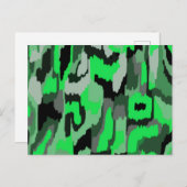 Abstrakte Kunst in Grün und Schwarz Postkarte (Vorne/Hinten)