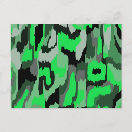 Abstrakte Kunst in Grün und Schwarz Postkarte (Vorderseite)