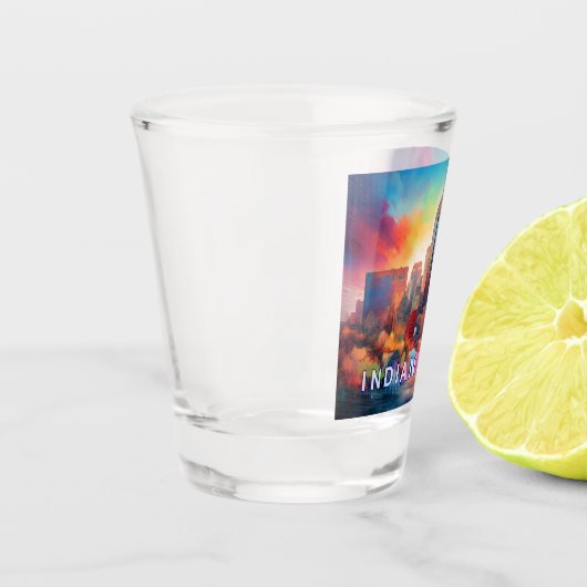 Abstrakte Kunst in Indianapolis Schnapsglas (Links)