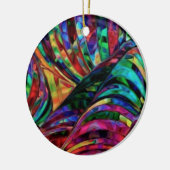 Abstrakte Kunst in Jewel Tones Keramik Ornament (Links)