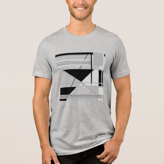 Abstrakte  Kunst in leicht und mittelgrau Tri-Blend Shirt (Vorderseite)