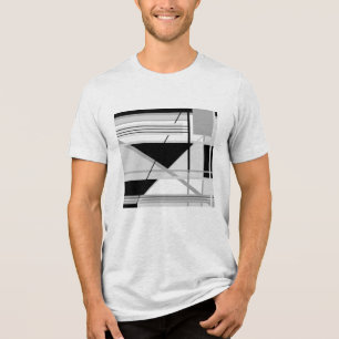 Abstrakte  Kunst in leicht und mittelgrau Tri-Blend Shirt