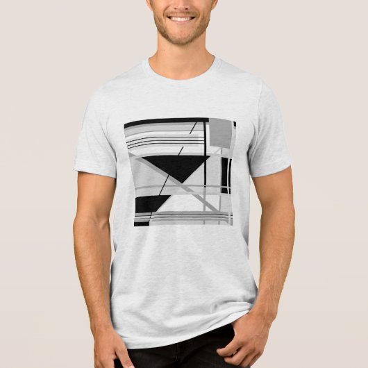 Abstrakte Kunst in leicht und mittelgrau Tri-Blend Shirt (Vorderseite)