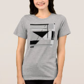 Abstrakte Kunst in leicht und mittelgrau Tri-Blend Shirt (Vorderseite)