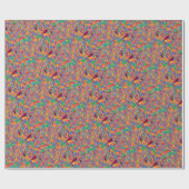 abstrakte Kunst in leuchtenden Farben - italienisc Geschenkpapier (Flach)