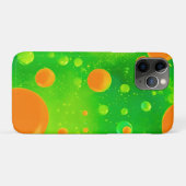 Abstrakte Kunst in orangefarbener und grüner Blase Case-Mate iPhone Hülle (Rückseite (Horizontal))