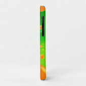 Abstrakte Kunst in orangefarbener und grüner Blase Case-Mate iPhone Hülle (Hinten/Links)