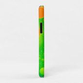 Abstrakte Kunst in orangefarbener und grüner Blase Case-Mate iPhone Hülle (Hinten/Rechts)