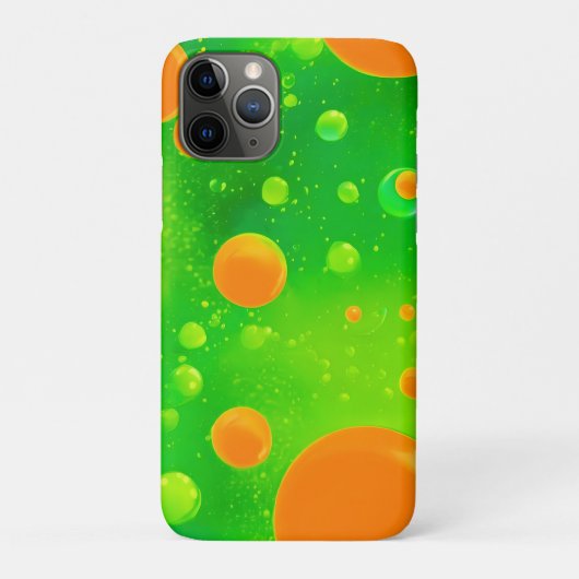 Abstrakte Kunst in orangefarbener und grüner Blase Case-Mate iPhone Hülle (Rückseite)