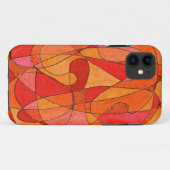 Abstrakte Kunst in Orangen und Rot-Handy-Fall Case-Mate iPhone Hülle (Rückseite (Horizontal))
